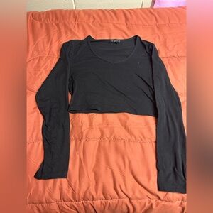 Black cropped long sleeve